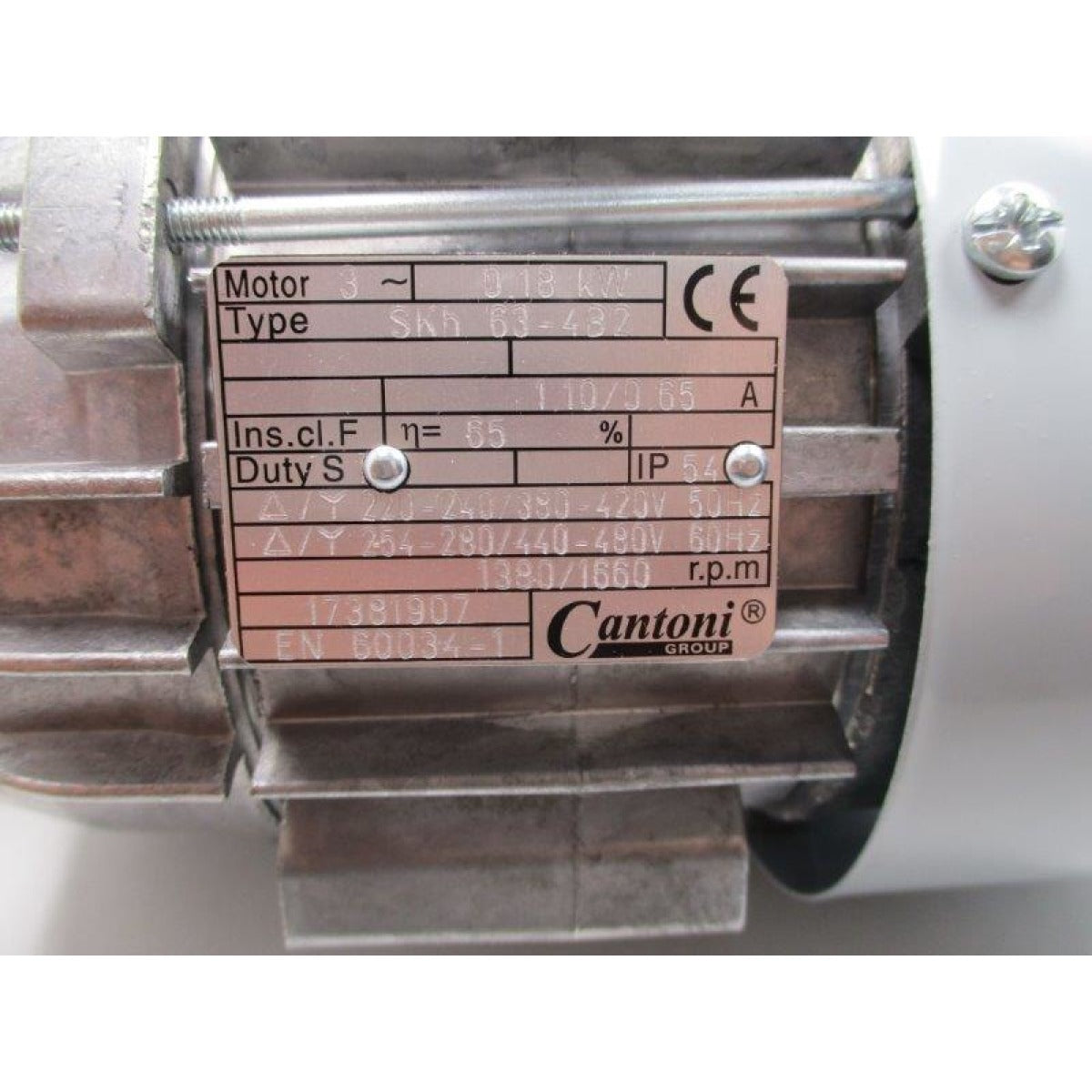 Metallkraft Motor HMBS VTH Späneförderer 5110010391 / 0,18kW / 230/400V, 50Hz - Art. 03695110010391