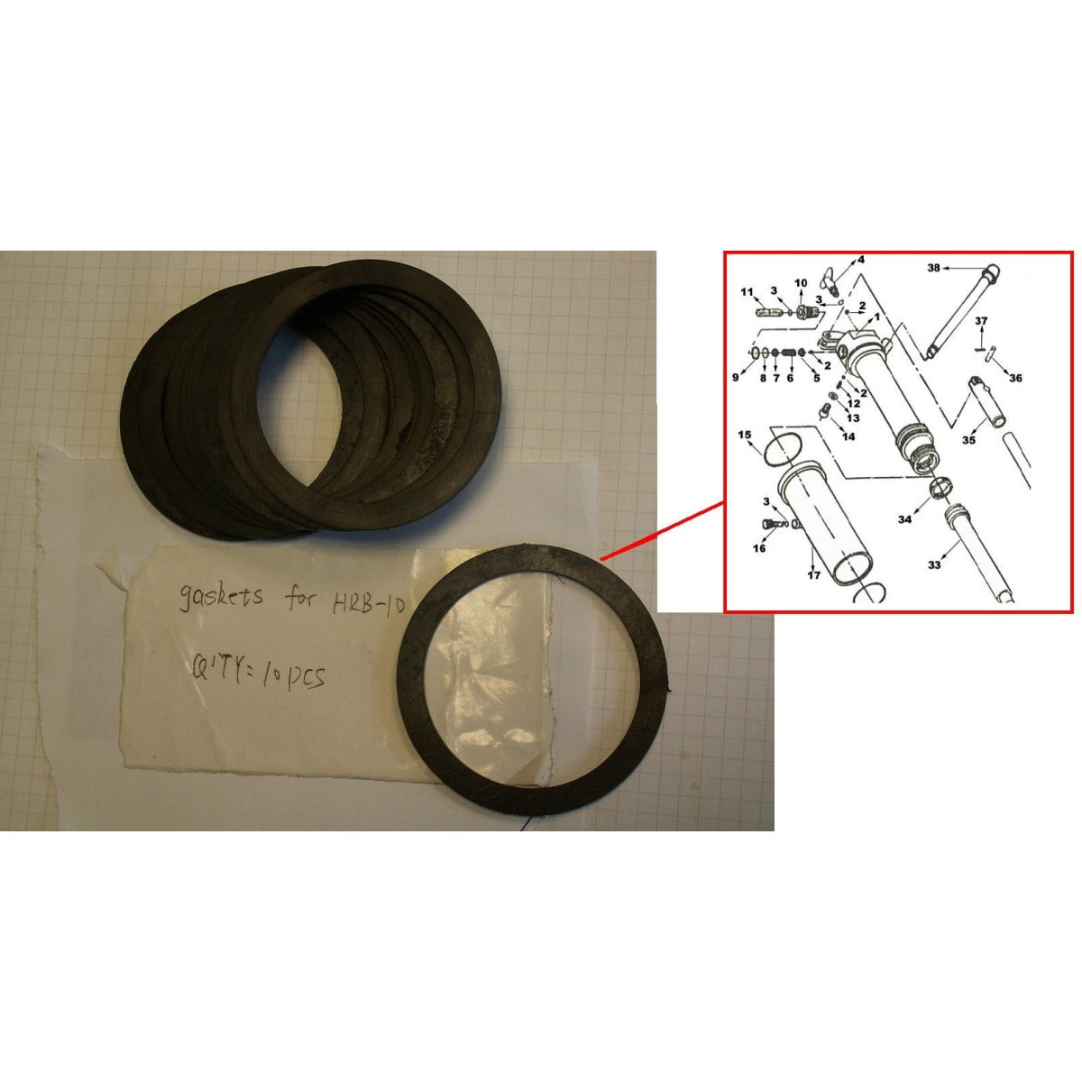 Metallkraft Dichtung HRB 10 55x68x3mm - Art. 0377701039