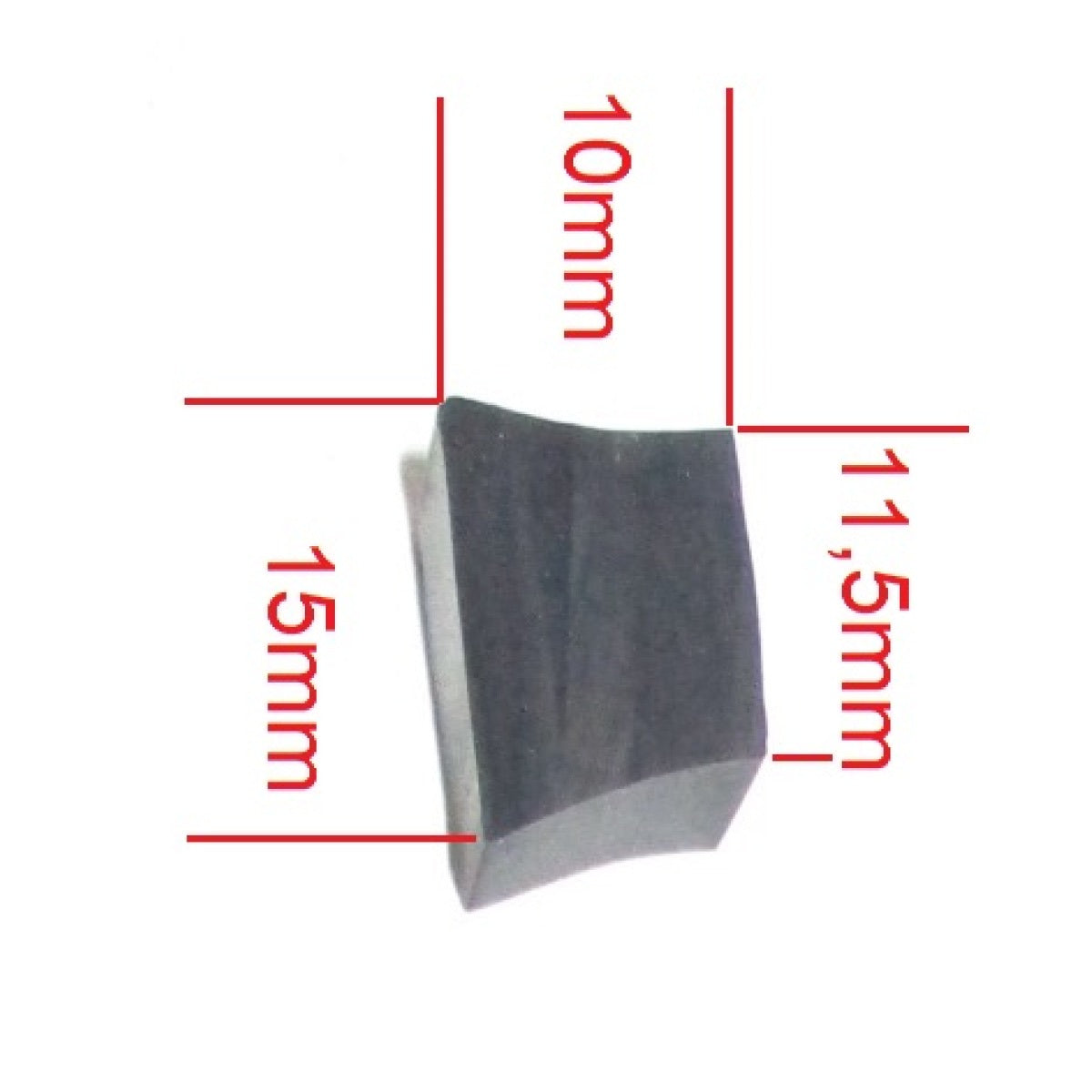 Metallkraft Gummi MTBS 15mm für Niederhalter / B15mm - Art. 03815101PR