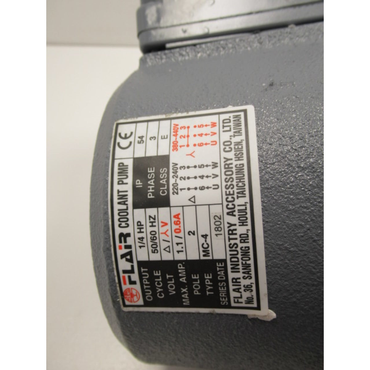 Stürmer Maschinen Kühlmittelpumpe FSM 70200 400V / 180mmL / MC-4180 1/4HP - Art. 0393MC4180