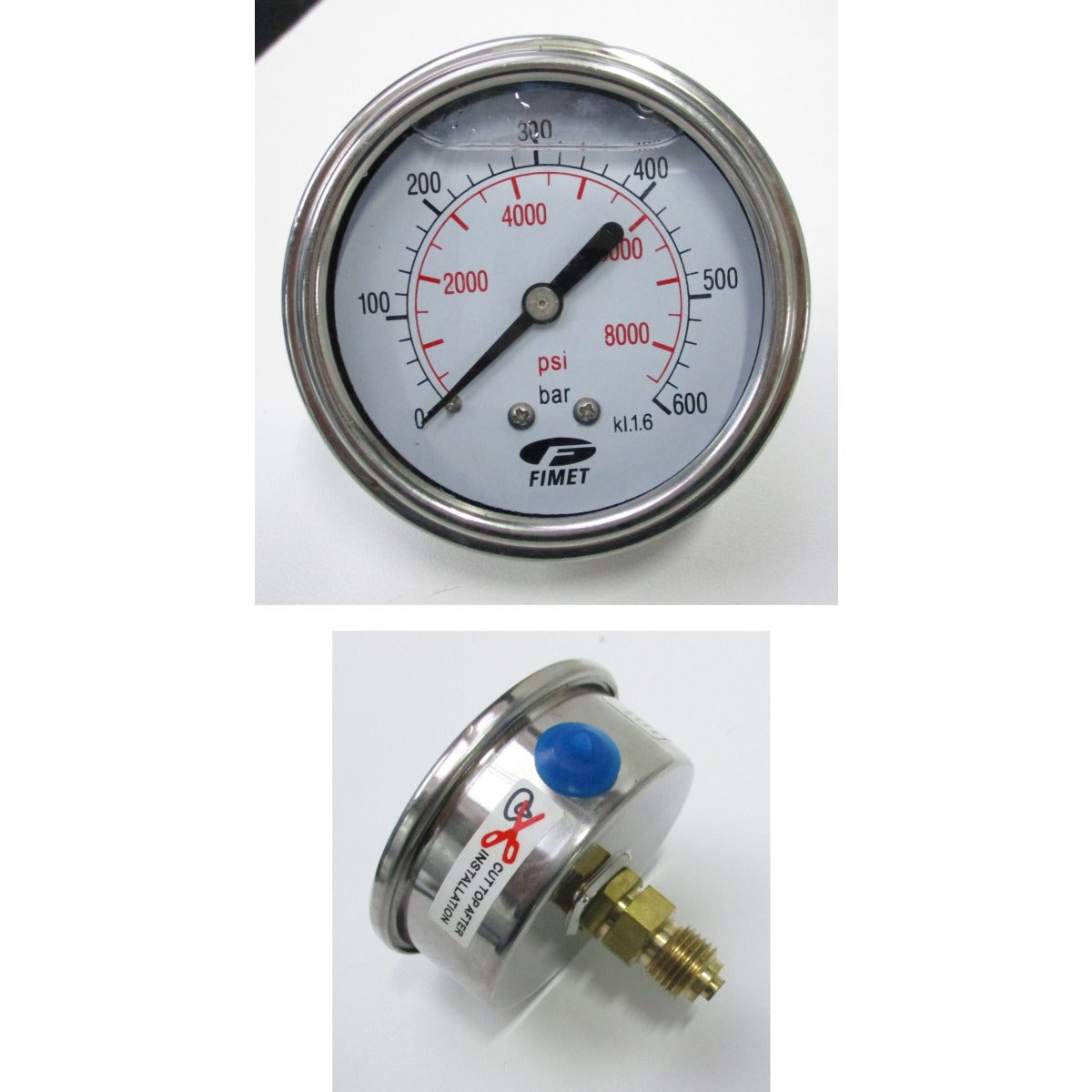 Metallkraft Manometer WPP 20/30/50 BK R1154 / Ø63 / max. 600bar - Art. 0400R1154
