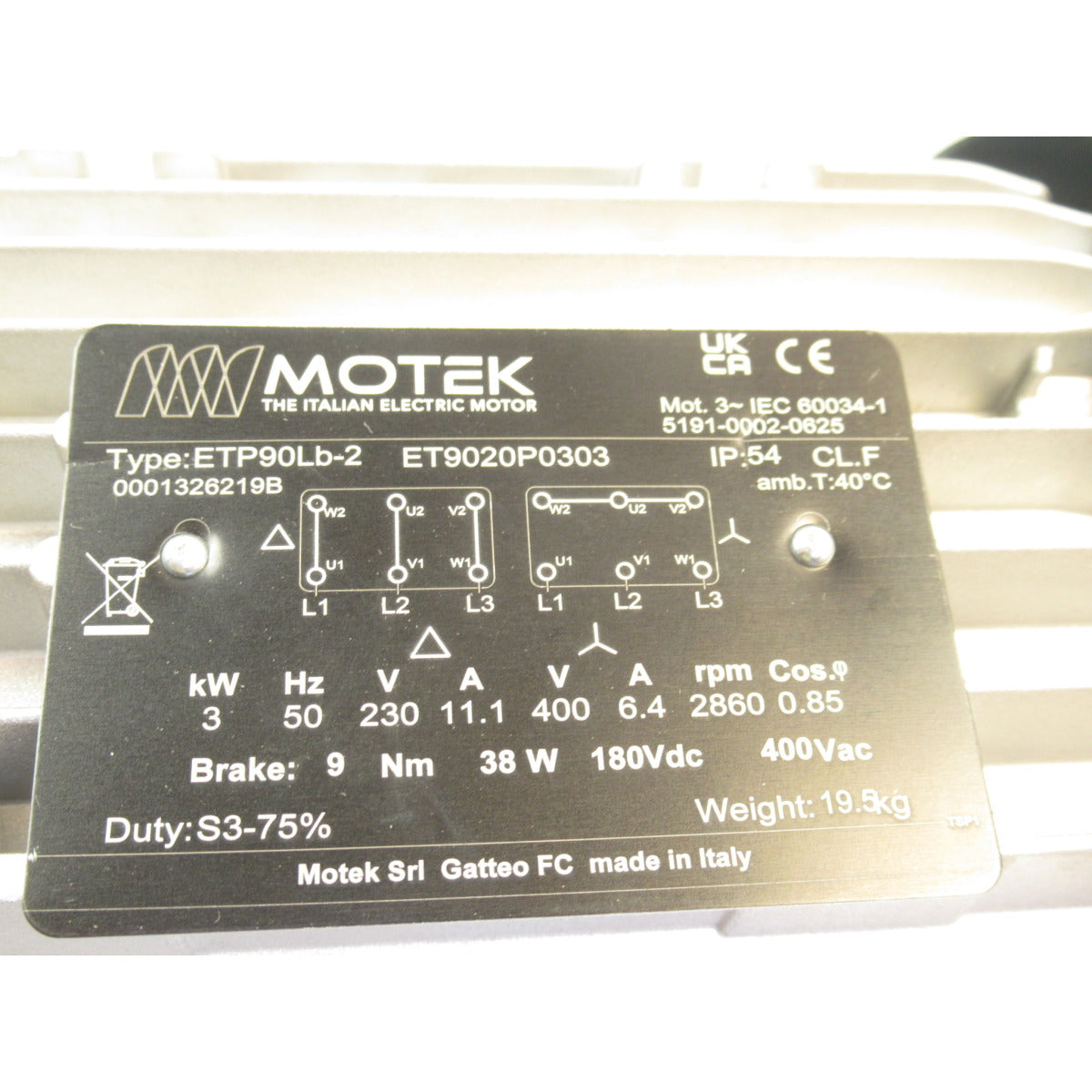 Holzkraft Motor 3kW/400V 0001326219B - Art. 0510001326219B