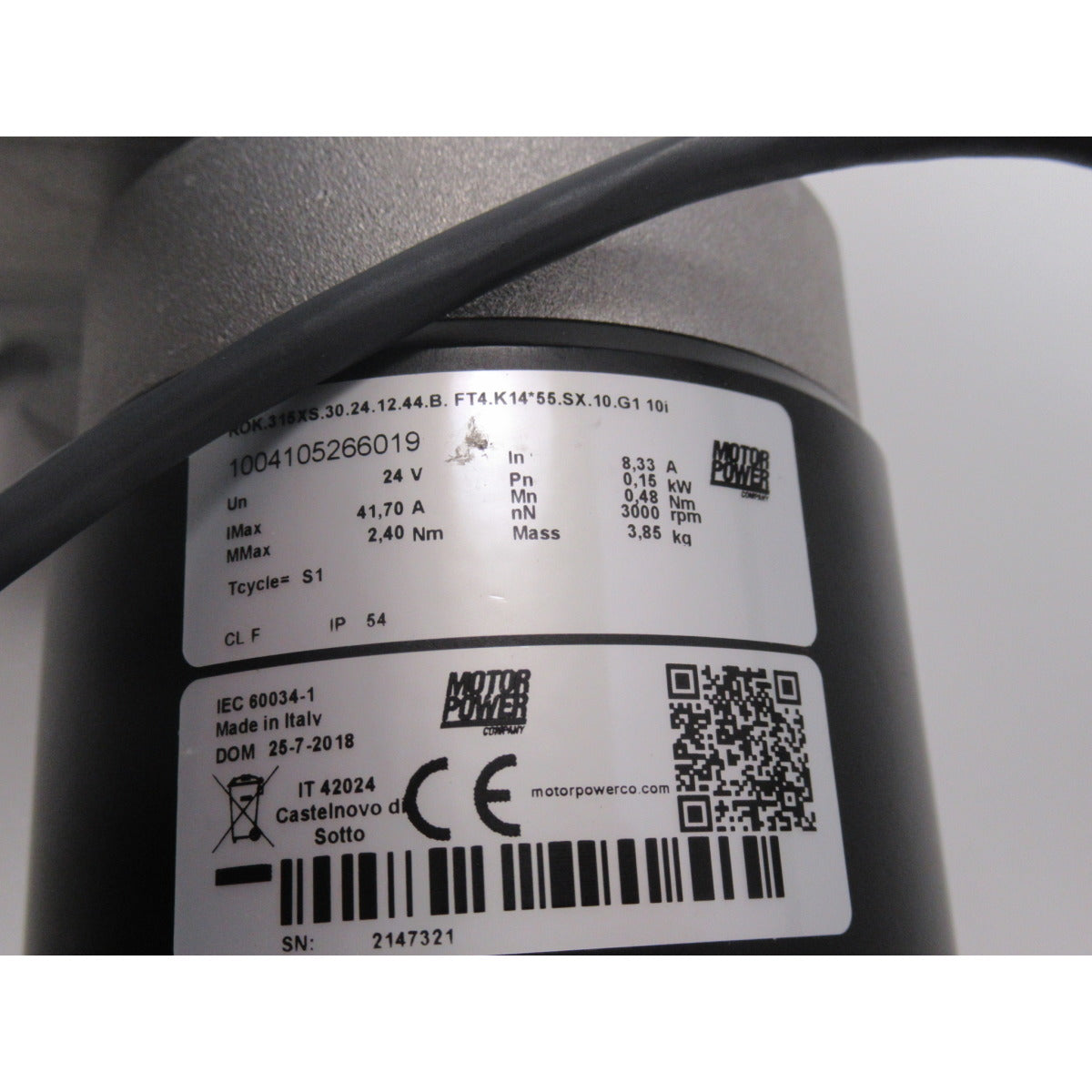 Holzkraft Vorschubmotor 24V / 150W 0767442600F / 0,48Nm - Art. 0510767442600F