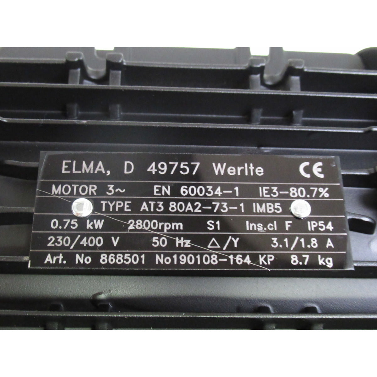 Holzkraft Motor ASA 143 / 400V/0,75kW / IE3 870174 - Art. 0513870174