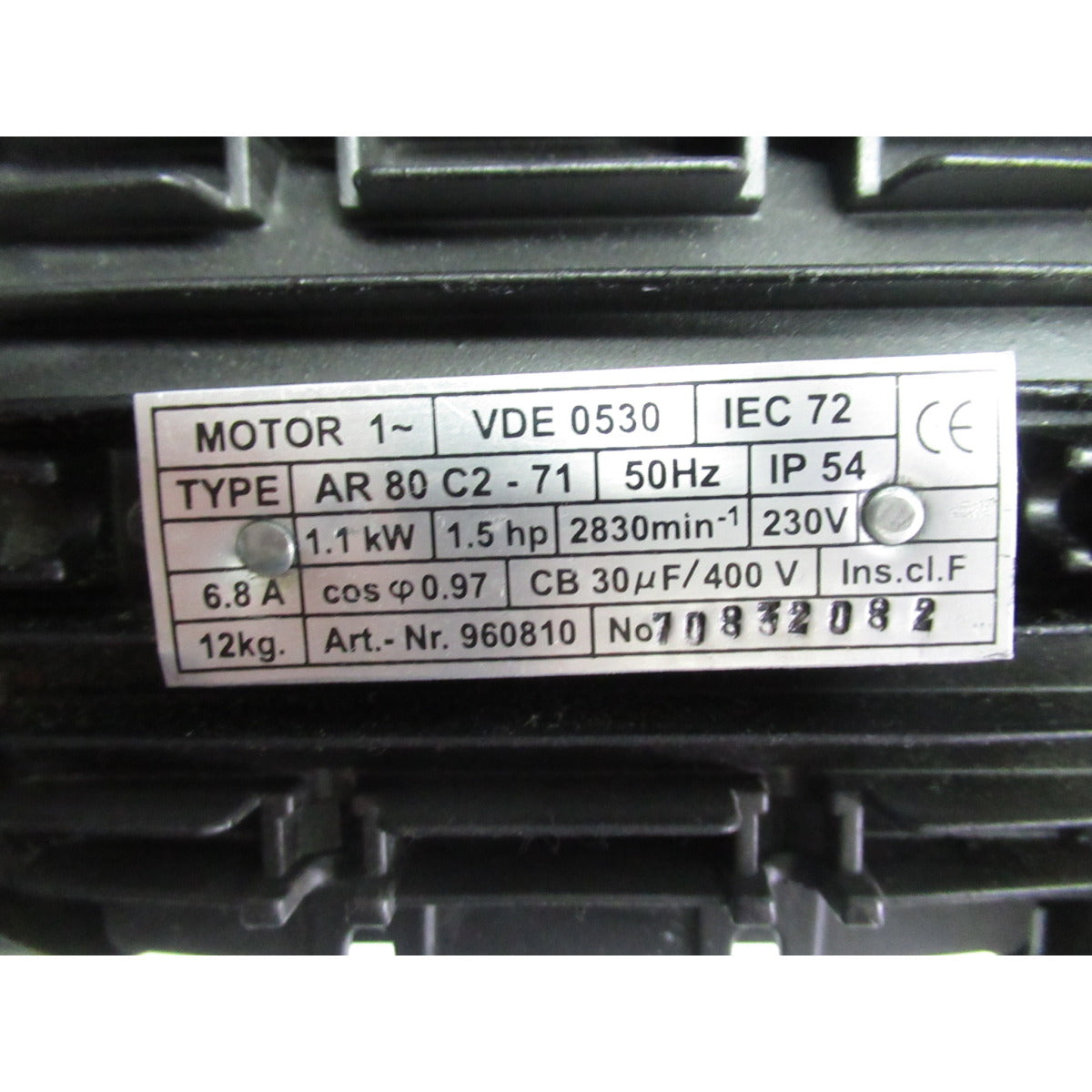 Holzkraft Motor RLA, ASA 1,1kW / 230V 960810 / B5, BG80 - Art. 0513960810