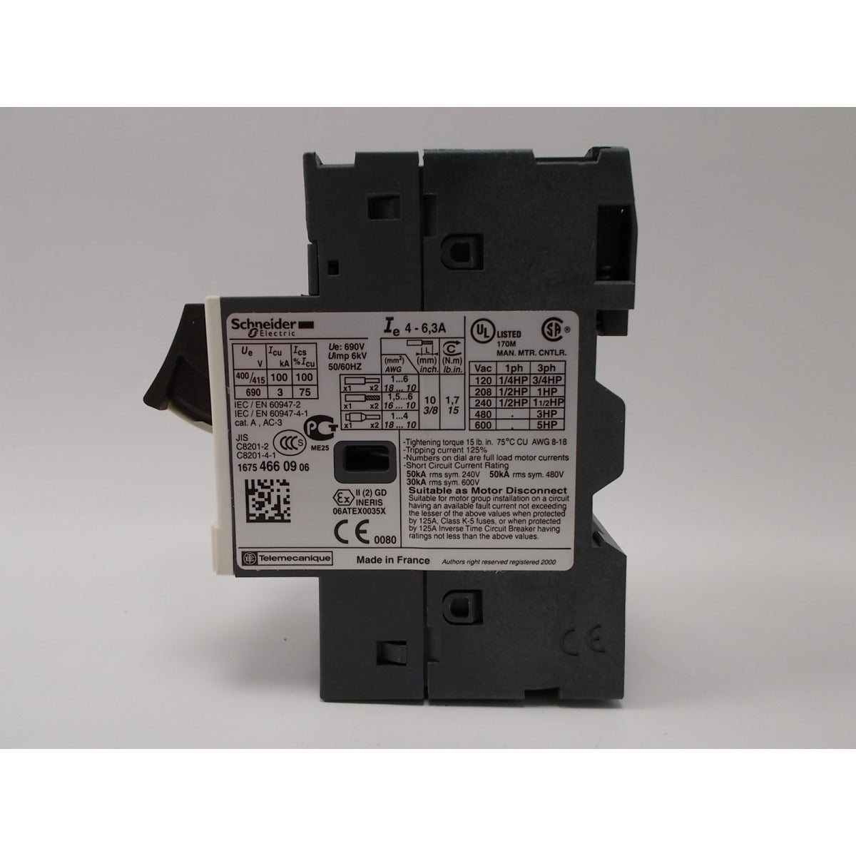 Holzkraft Motorschutzschalter RLA 125,160 966684 / 4-6,3A / 400V - Art. 0513966684