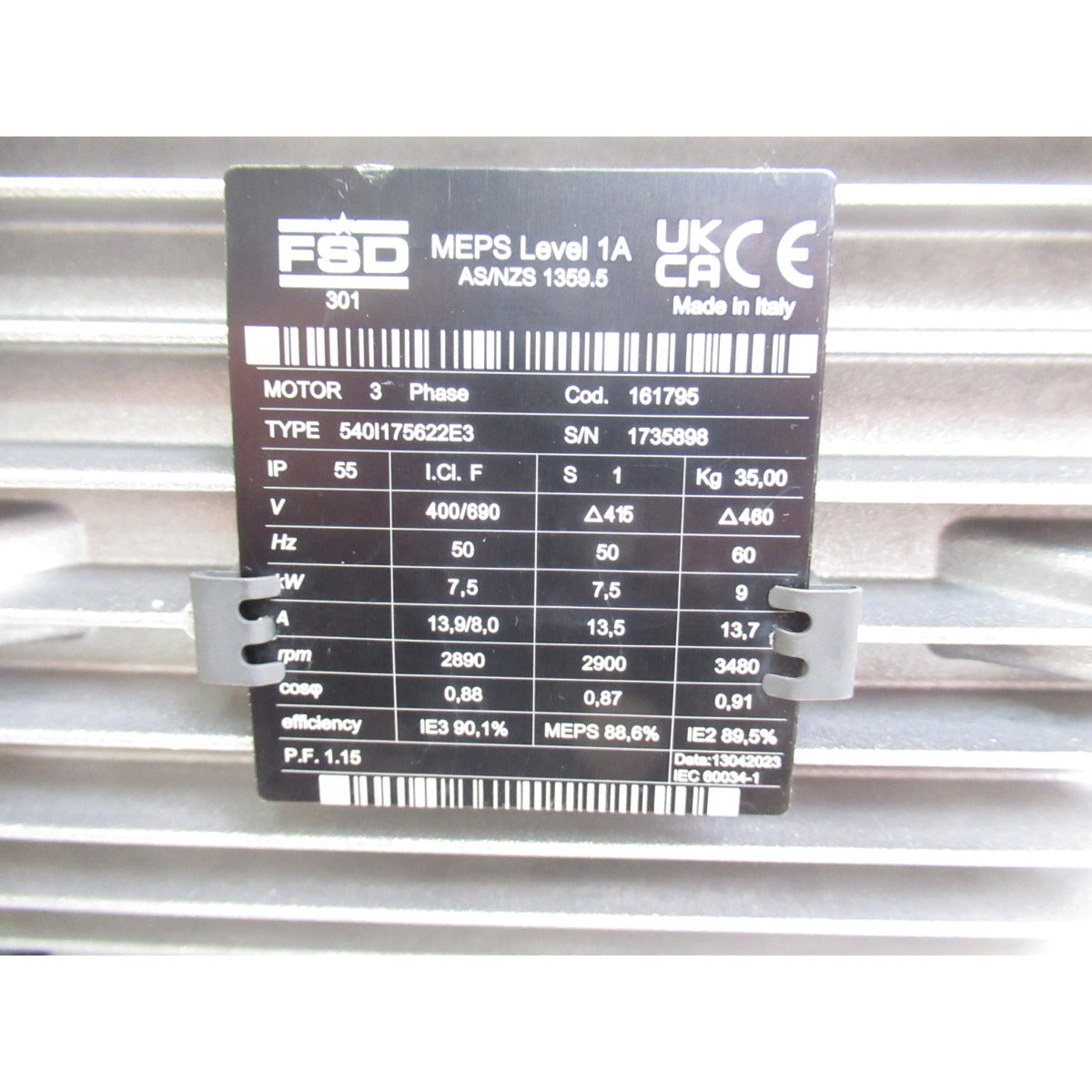 Fini Motor 7,5kW / 400V C540I175622E3 - Art. 0540I175622E3