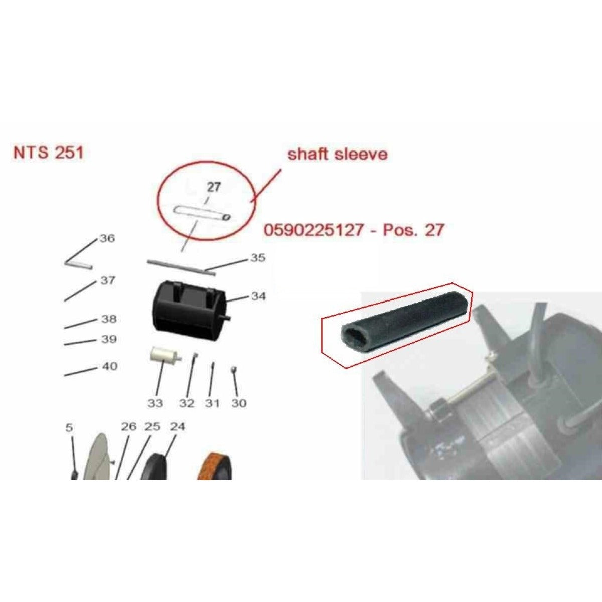 Holzstar Motorhülse NTS 251 - Art. 0590225127