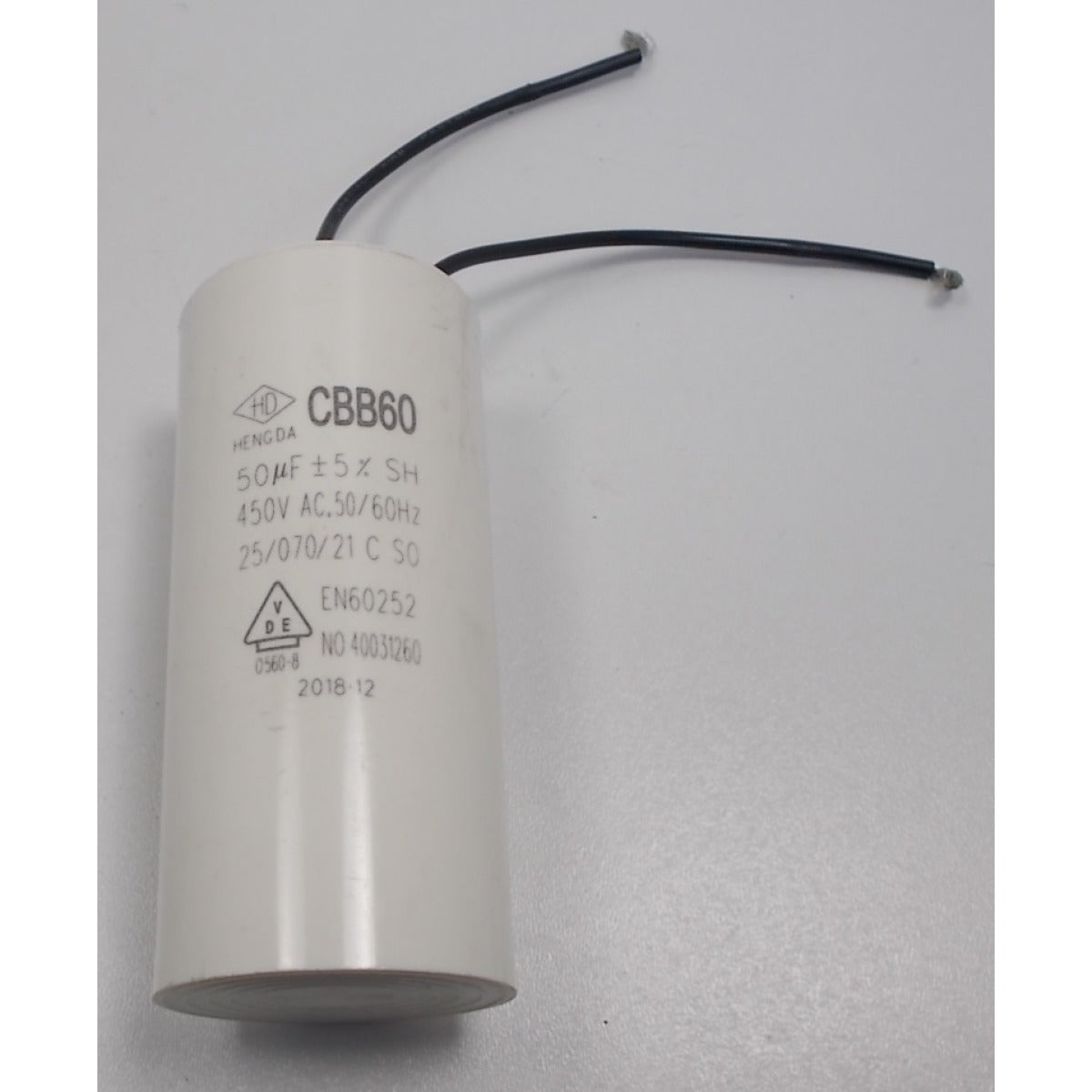 Holzstar Kondensator ADH 31C 50µF / 450V AC / Ø49x106 - Art. 05904031C