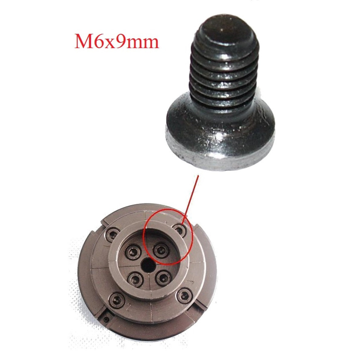 Holzstar Senkkopfschraube M6X9 für 5931021/5931023 / 4-Backenfutter DB - Art. 0593102003