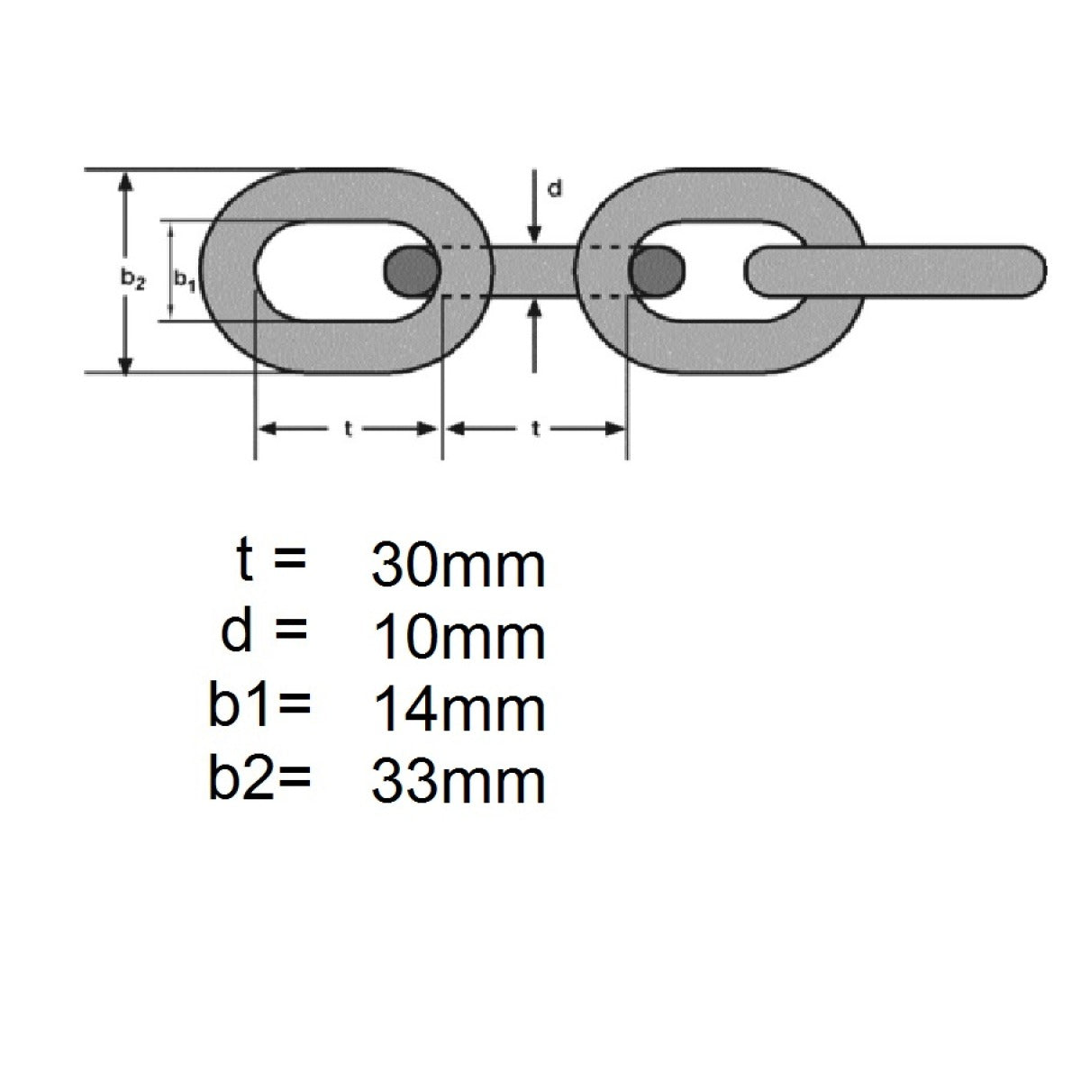 UNICRAFT Kette K 5001, 10001 3m / 10x30 SM-0617100525