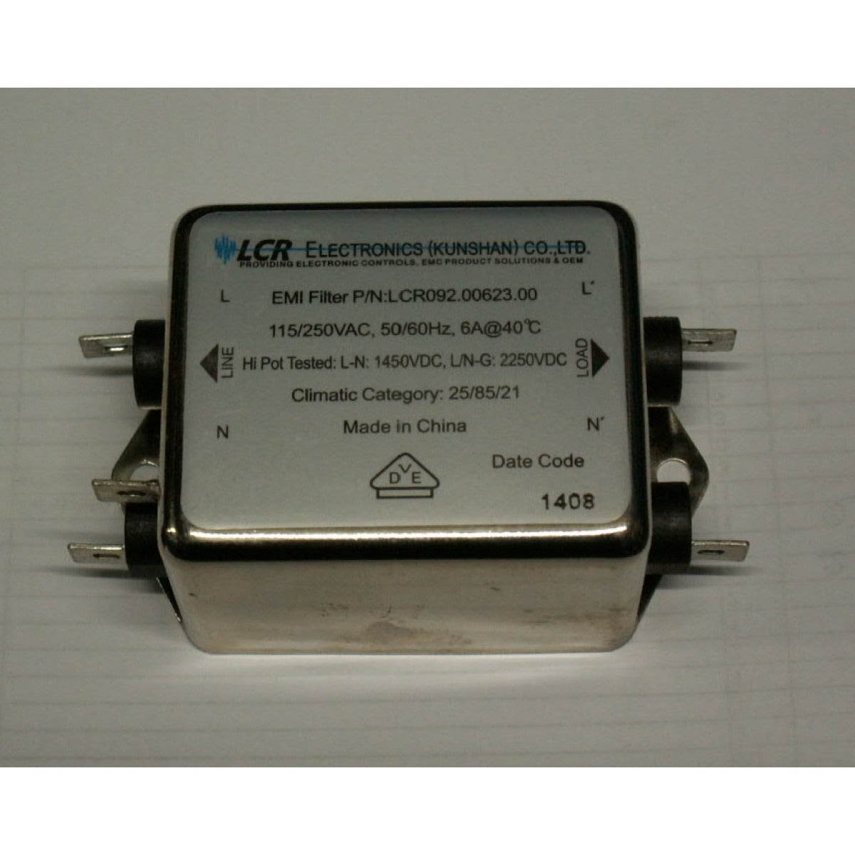 UNICRAFT 250V EMV-Filter SSK 3 / AC LCR092.00623.00 – Version 1 SM-06204002EMI - SM.P-06204002EMI