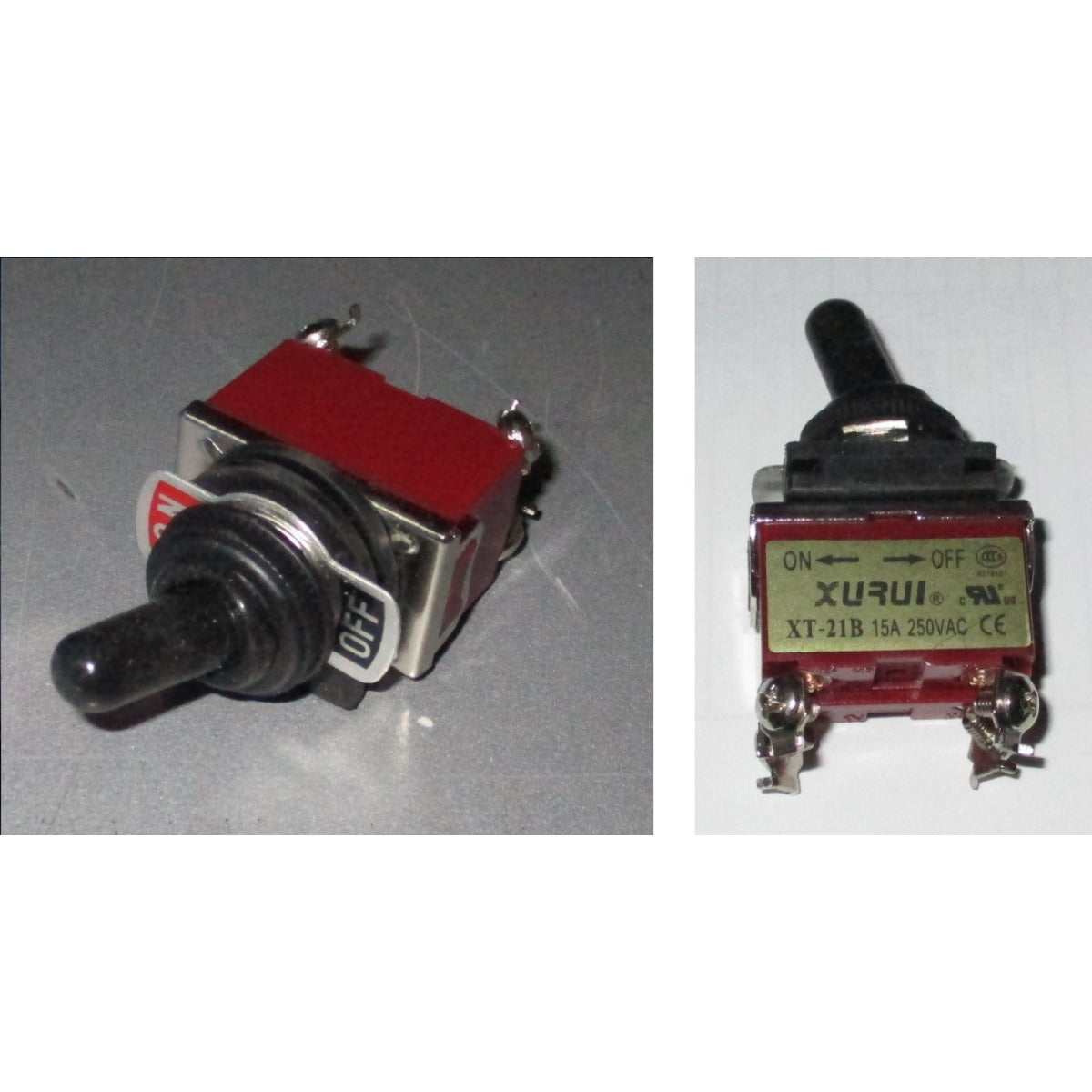 UNICRAFT Schalter MV 30 / 230V AC / 15A ON/OFF Kippschalter XT-21B – Variante 1 SM-0626003013