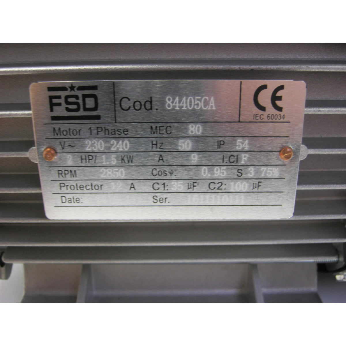 Aircraft Motor 1,5kW / 230V S3-75 84405CA - Art. 084405CA