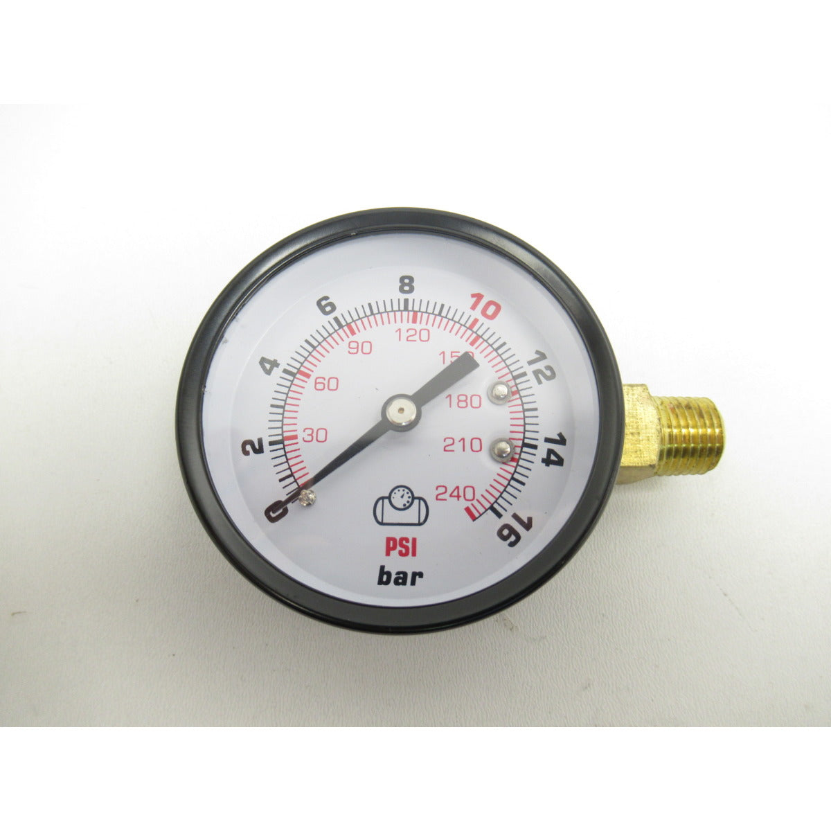Fini Manometer Ø63, G1/4", 0-16BAR 9052259 / Anschluss seitlich, links - Art. 09052259