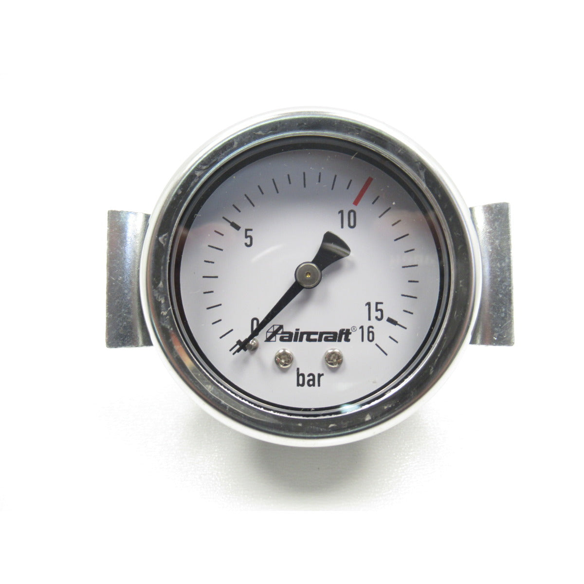 Aircraft Manometer 0-16 bar, Ø50mm, G1/4" Markierung bei 10bar, mit Klammer - Art. 2506455