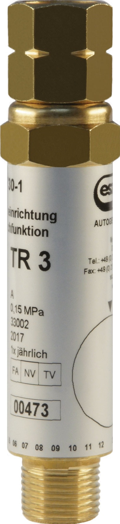 ESZET Sicherheitseinrichtung TR 3 G 3/8" LH für Druckregler – Brenngas