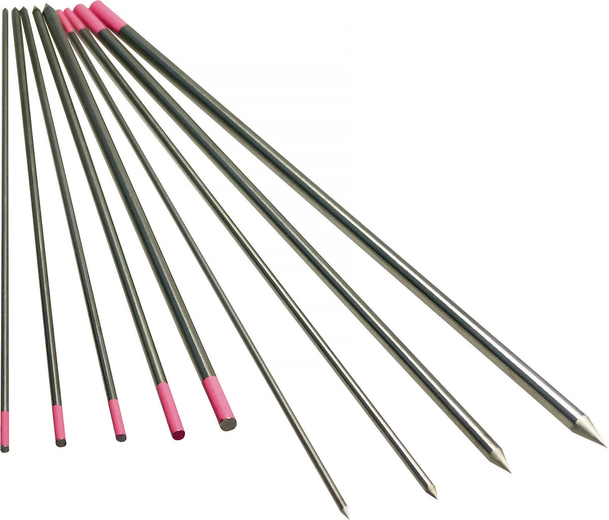 LITTY Wolframelektrode LYMOX pink 1,6 mm x 175 mm - 10 Stück, WOLFRAM 2% Seltene Erden, DC/AC, Made in Germany