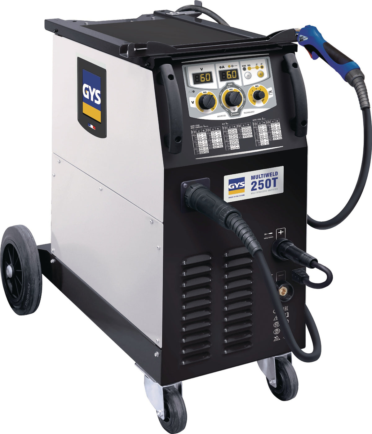 GYS MULTIWELD 250T MIG/MAG-Schweißanlage 40-250A gasgekühlt mit Zubehör