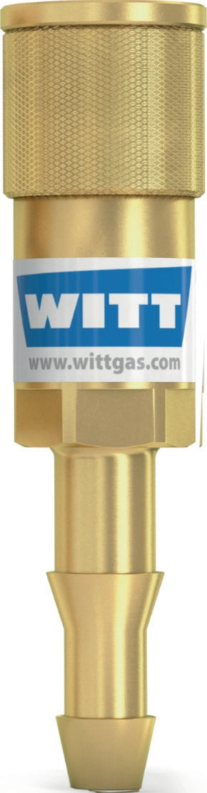 WITT Schlauchkupplung SK 100-1, SK 100-2 für Brenngas 9 mm – mit Gassperre & Rücktrittventil