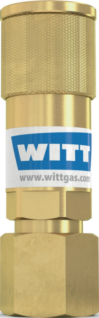 WITT Schlauchkupplung SK 100-1, SK 100-2 für Brenngas 9 mm – mit Gassperre & Rücktrittventil