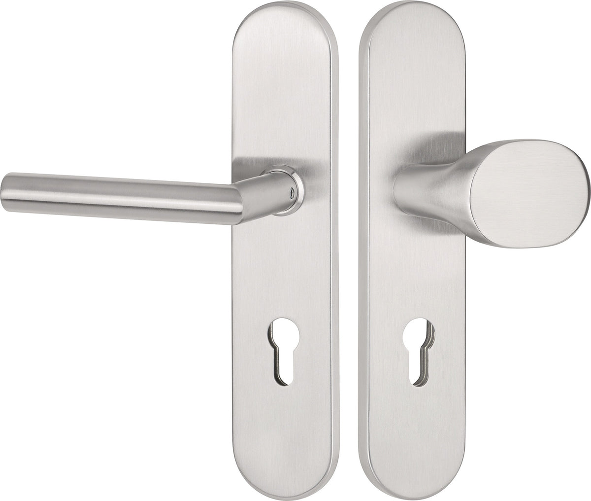 TECWERK Schutzgarnitur NW-102-2 Edelstahl 72 mm für Türstärke 36-53 mm