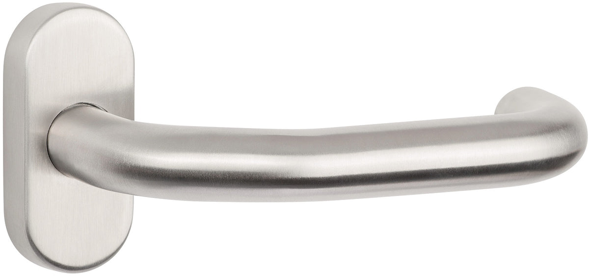 TECWERK Profiltürdrückerlochteil NW-500-1 Edelstahl U-Form 8 mm gekröpft