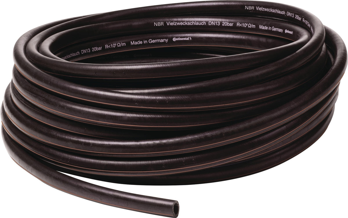 TECWERK NBR-Vielzweckschlauch 13 mm Innendurchmesser, 40 m – Öl- und Benzinschlauch, Made in Germany