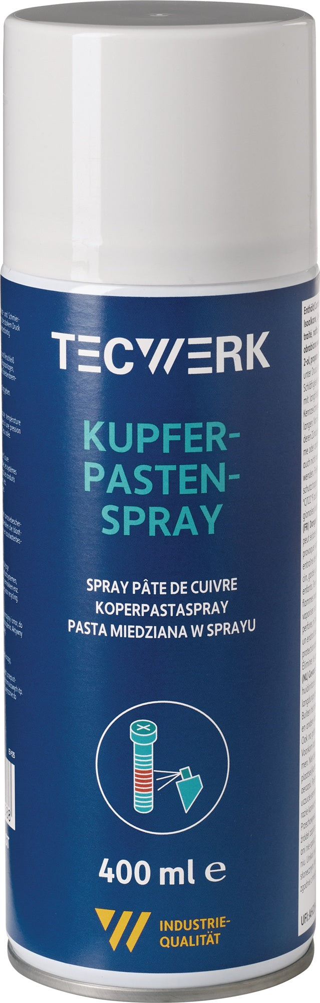 TECWERK Kupferpastenspray 400 ml – Hochtemperatur-Schmiermittel bis 1.100 °C
