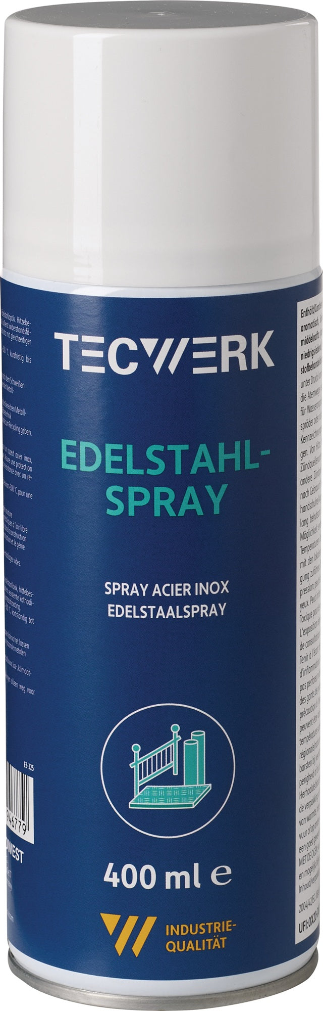 Edelstahlspray 400 ml TECWERK – Hitzebeständiger Korrosionsschutz