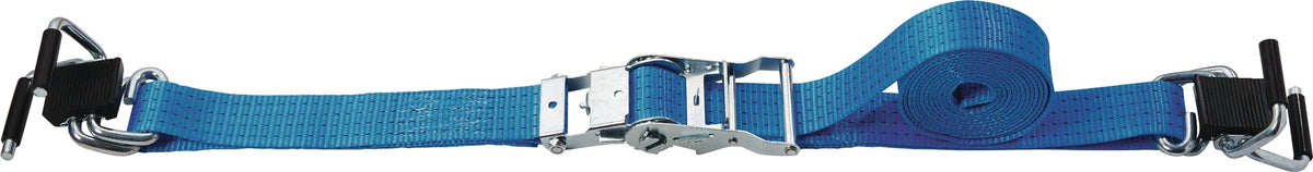 TECWERK Zurrgurt DIN EN 12195-2, 4 m x 50 mm, mit Ratsche + Bordwandkralle, LC 500 daN