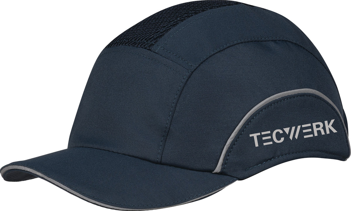 TECWERK Anstoßkappe Daylight Base-Cap II – EN 812, Größe 52–65 cm, blau, Schirmlänge 5 cm