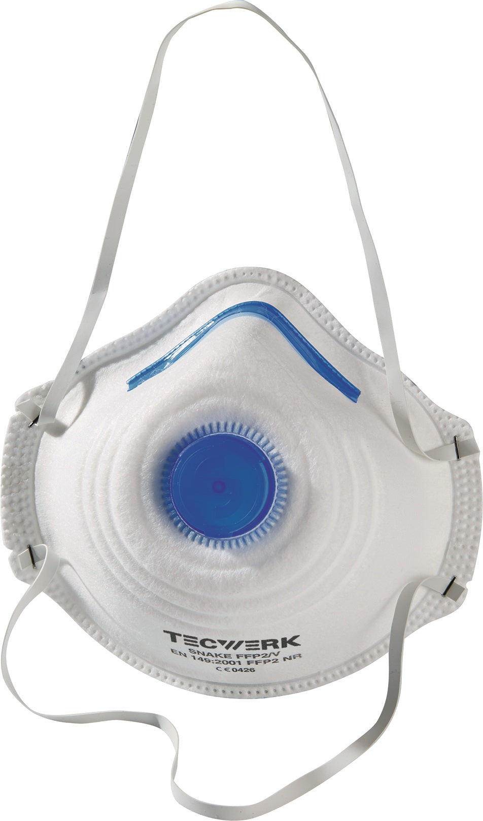TECWERK Atemschutzmaske Snake FFP2 mit Cool-Down-Ausatemventil – 12 Stück