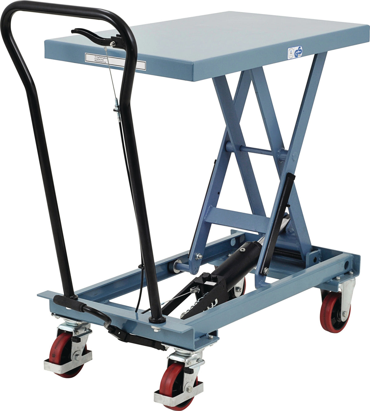 TECWERK Scherenhubtischwagen 150 kg fusshydraulisch 220-720 mm Hubbereich
