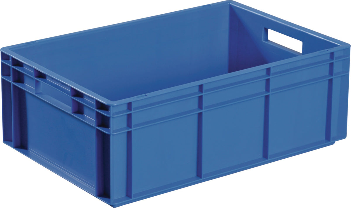 TECWERK Transportbehälter L300xB200xH120mm grau PP Muschelgriff geschlossene Seitenwände