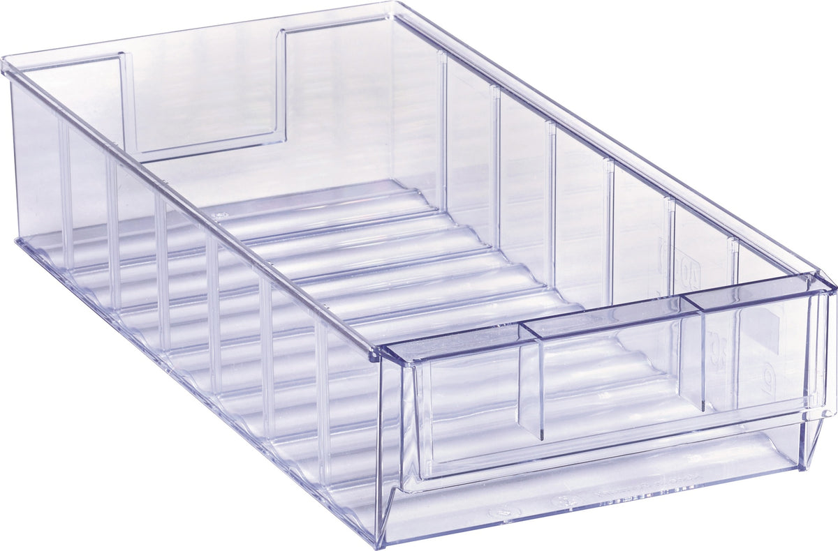 TECWERK Regalkasten 300x91x81 mm rot PP – 30 Stück, Trennwände, Auszugssperre