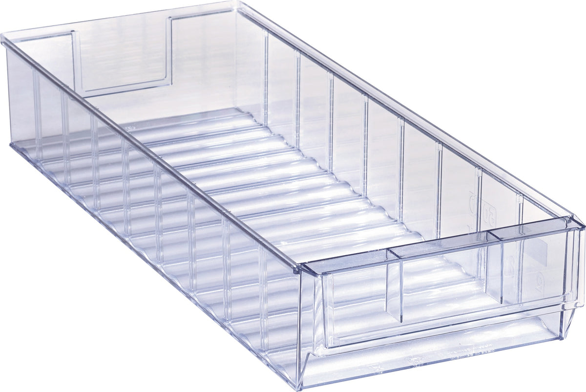 TECWERK Regalkasten 300x91x81 mm rot PP – 30 Stück, Trennwände, Auszugssperre