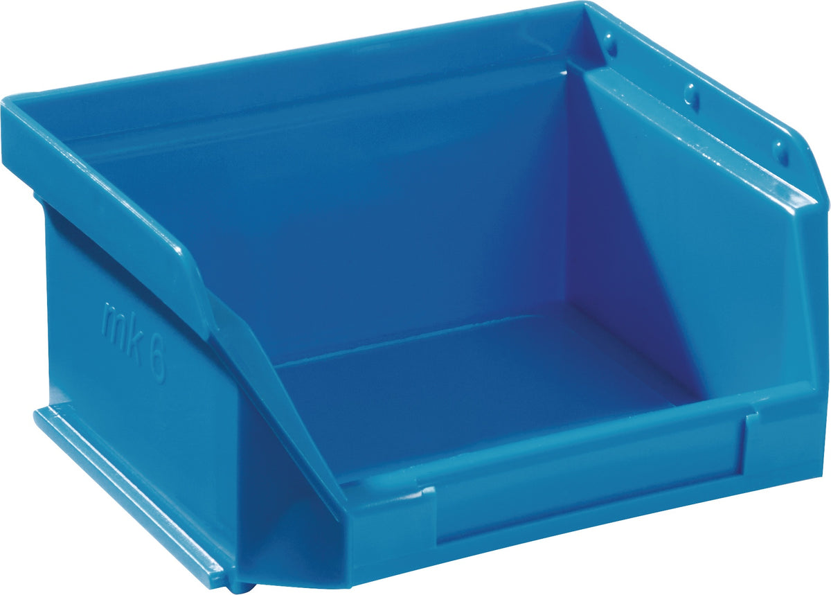 Sichtlagerkasten L500/450xB310xH200mm PE blau TECWERK – 10 Stück, stapelbar & säurebeständig