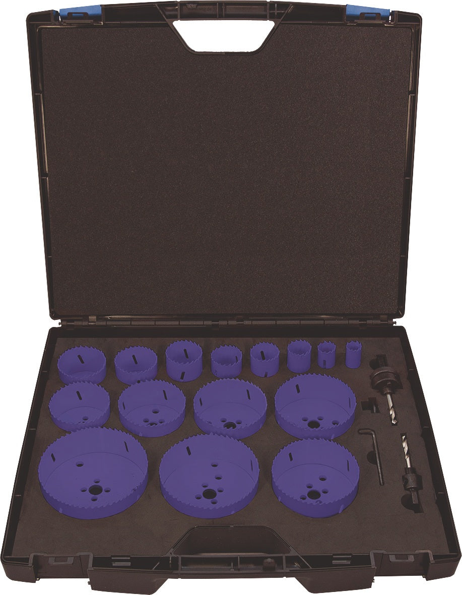 TECWERK Lochsägensatz 10-tlg. 22-68 mm HSS-Co8, Schnitttiefe 38 mm, im Koffer