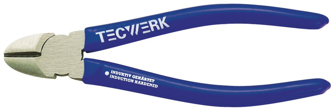 TECWERK Seitenschneider 160 mm, polierter Kopf, Kunststoffüberzug, für Draht bis 2,8 mm