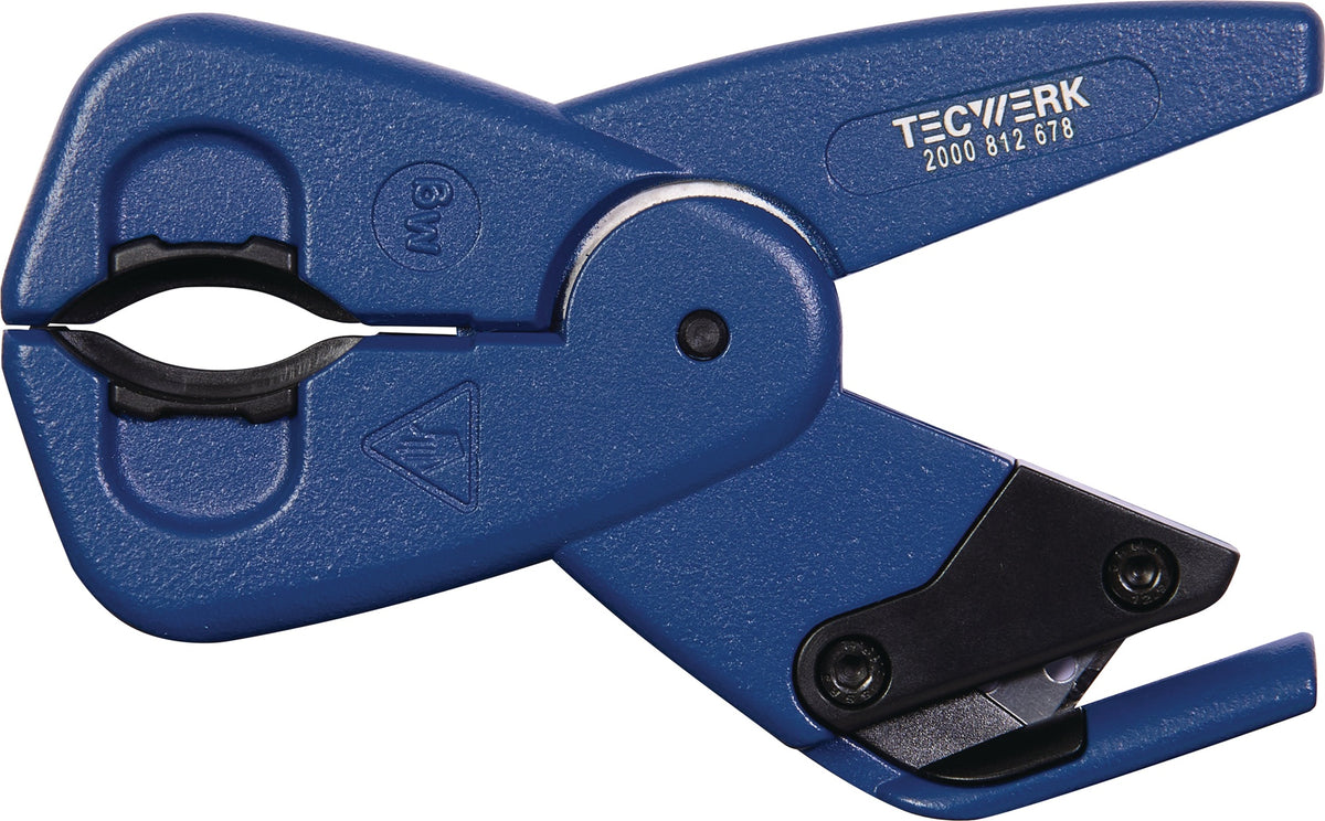 TECWERK Kunststoffwellrohrschneider für Rohre 15-45 mm aus Magnesium-Druckguss