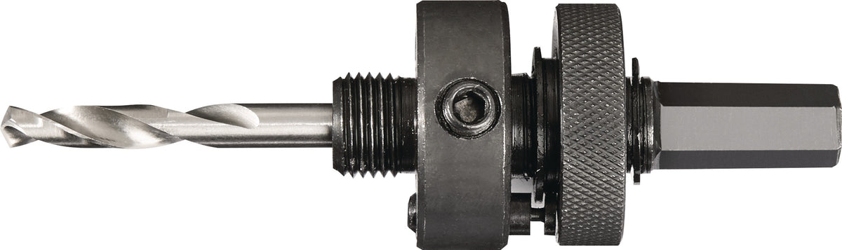 TECWERK Aufnahmeschaft 6-KT 9,5 mm mit Zentrierbohrer für Lochsägen 14-30 mm