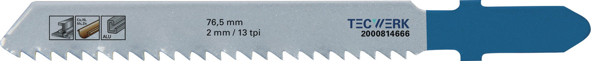TECWERK Stichsägeblatt HSS 76,5 mm Zahnteilung 1,2 mm für dünne Bleche 5 Stück