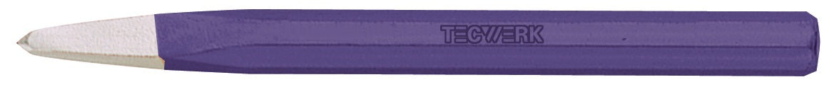 TECWERK Fliesenmeißel flach 8 mm Schaft, 10 mm Schneide, 100 mm, Chrom-Vanadium-Stahl