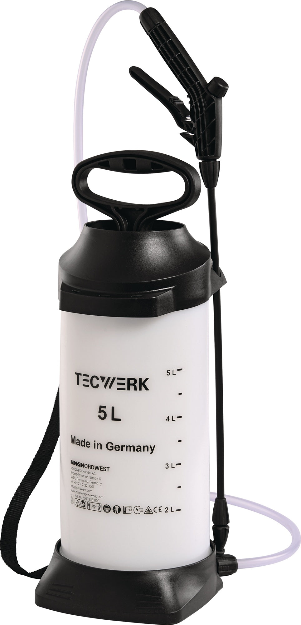 TECWERK CLEAN FIX F5 Drucksprühgerät 5 l, 3 bar, FPM-Dichtungen – für Reinigungsgewerbe