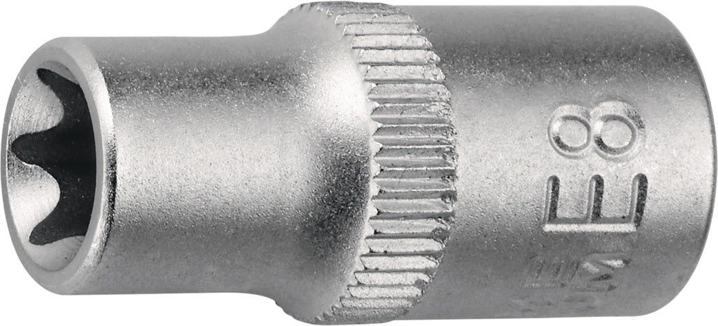 TECWERK Steckschlüsseleinsatz 1/4 Zoll E4, 25 mm, Chrom-Vanadium, für Außen-TORX®