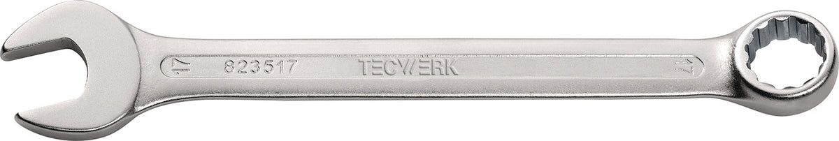 TECWERK Ringmaulschlüssel SW 6 mm, Länge 100 mm, Form A, CV-Stahl, verchromt