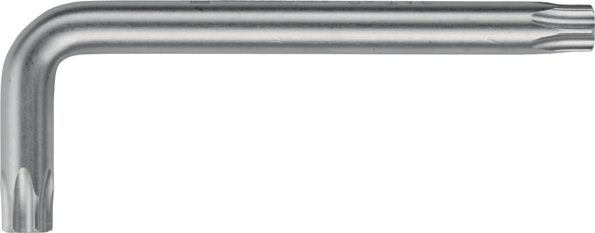 TECWERK Winkelschraubendreher T 10, Schenkellänge 51 x 17 mm, S2-Stahl, matt verchromt