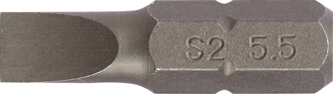 TECWERK Bit für Schlitzschrauben 4,5 mm, Länge 25 mm, 1/4 Zoll C6,3