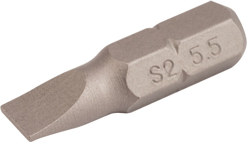 TECWERK Bit für Schlitzschrauben 4,5 mm, Länge 25 mm, 1/4 Zoll C6,3